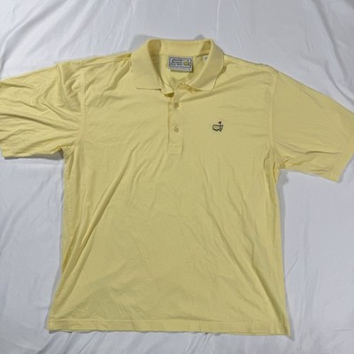 Augusta National Golf Shop Yellow Polo Shirt Men’s L USA Made Masters Cotton