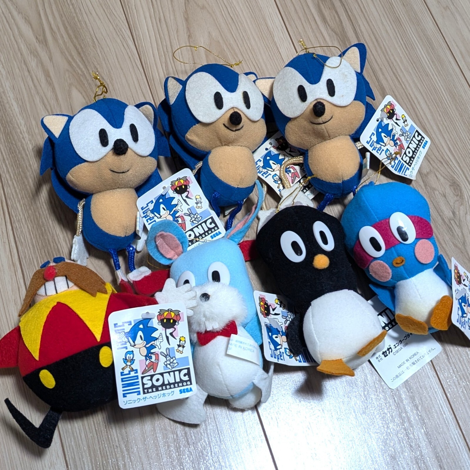RARE] SEGA Prize Sonic the Hedgehog 1991 Plush Doll Vintage