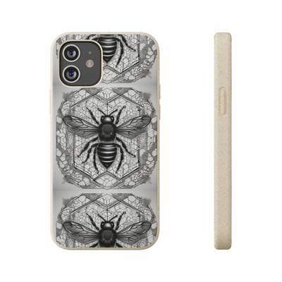 Eco-Friendly Bee Art Biodegradable Phone Cases