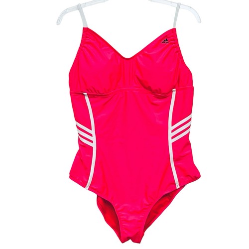 Adidas Swimsuit One Piece Hot Pink/Orange 3/Stripes