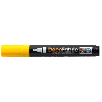 Uchida DecoFabric Opaque Paint Marker Chisel Tip-Yellow - 6 Pack