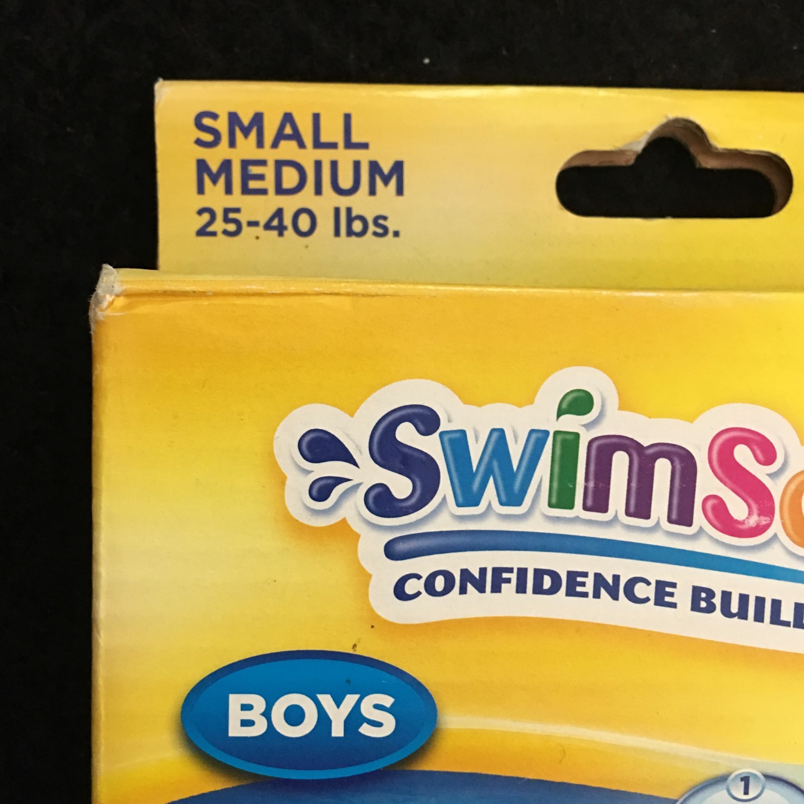 Swim School BOYS Soft Fabric Arm Floats 25-40 lbs Blue SMALL MED Aqua Leisure