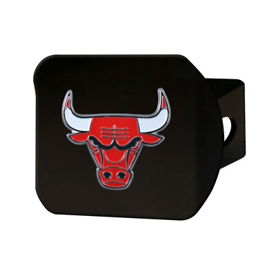 Fanmats NBA Chicago Bulls 3D Color on Black Metal Hitch Cover 