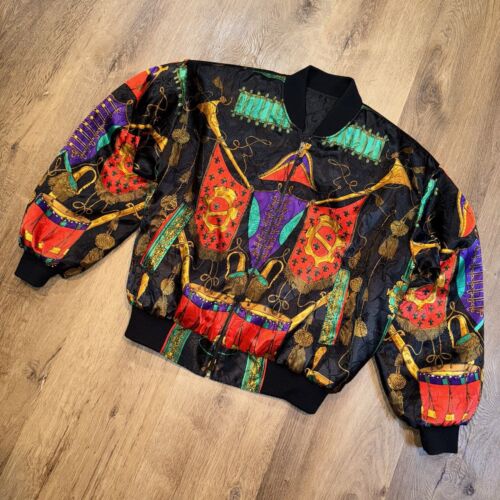 High Fashion Jacket Vintage 80s 90s Silk Bomber Coat Fresh High Fashion Jacket Vintage 80s 90s Silk Bomber Coat Fresh