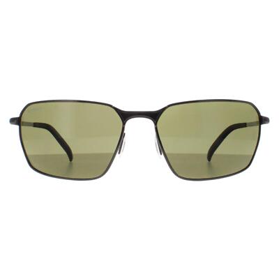 Pre-owned Serengeti Sunglasses Shelton Ss547006 Gunmetal Mineral 555nm Polarized In Green