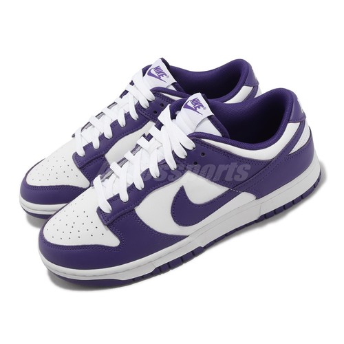 

Nike Dunk Low Championship Фиолетовые мужские повседневные кроссовки LifeStyle DD1391-104, Белый, Dunk Low