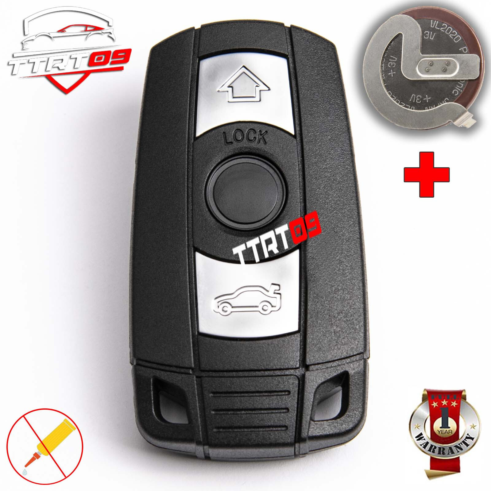 KUNIO Custodia per chiave adatta per BMW Serie 1, 3, 5, 6, 7, M5, X1, X5, E61, E81, E90, E72, Z4, in TPU, per chiavi dell'auto, colore: Bianco