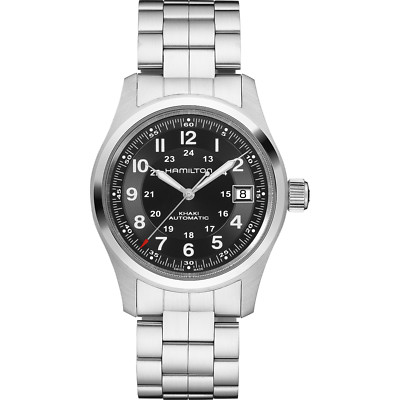 Hamilton Khaki Field Men's Black Watch with Stainless Steel Band H70455133