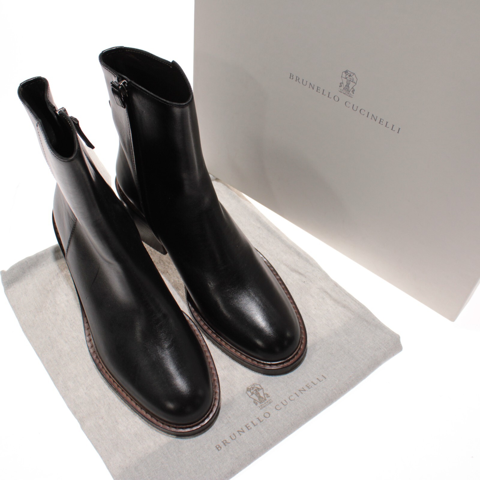 Brunello Cucinelli NWD Heeled Zip-Up Ankle Boots Size 40 US