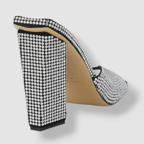 Pre-owned Gia Borghini X Rhw $790  Womens Black Rosie 14 Mule Heel Shoe Size Us 9.5/eu 39.5