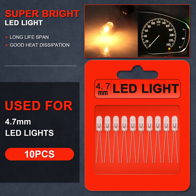 10x 4.7mm 12v-14v Cluster Speedometer Climate Control Light Bulbs Fits GM Chevy