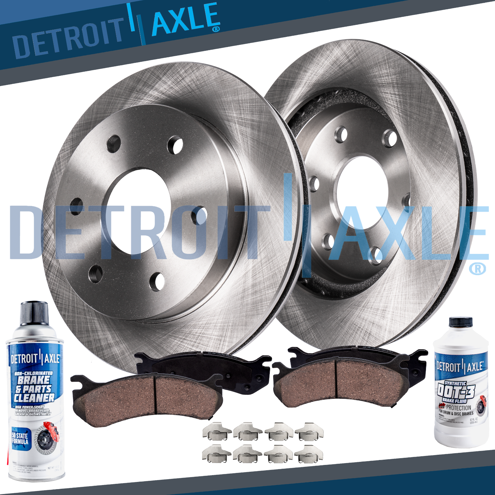 Front Disc Brake Rotors + Ceramic Brake Pads for 1999 Dodge Durango Dakota