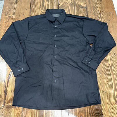 Cintas Men s Long Sleeve Button Down Work Shirt - Black