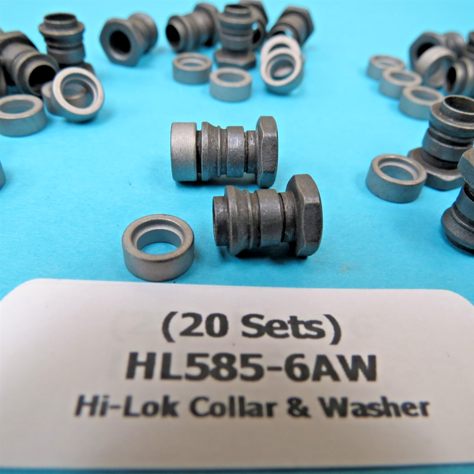 HL585-6AW Stainless Steel #10-32 Hi-Lok Collar & Washer Aircraft