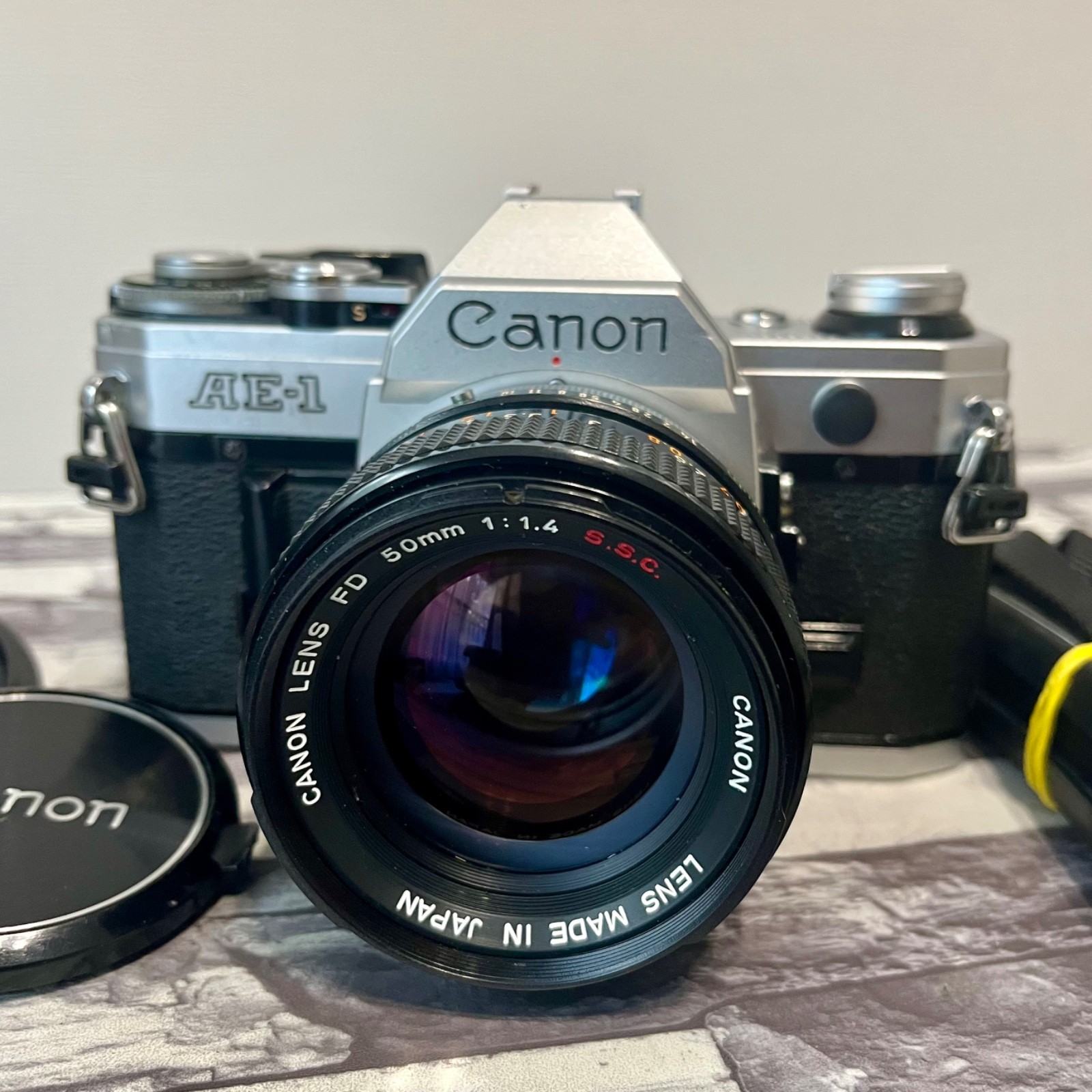Canon AE-1 SLR 35mm Film Camera w/ Canon Lens FD 50mm F1.4