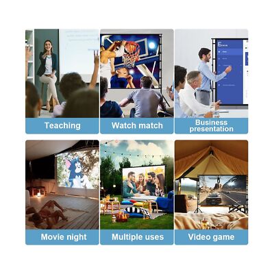 180 inch Projector Screen with Stand,HUANYINGBJB Outside Projection Screen, P...