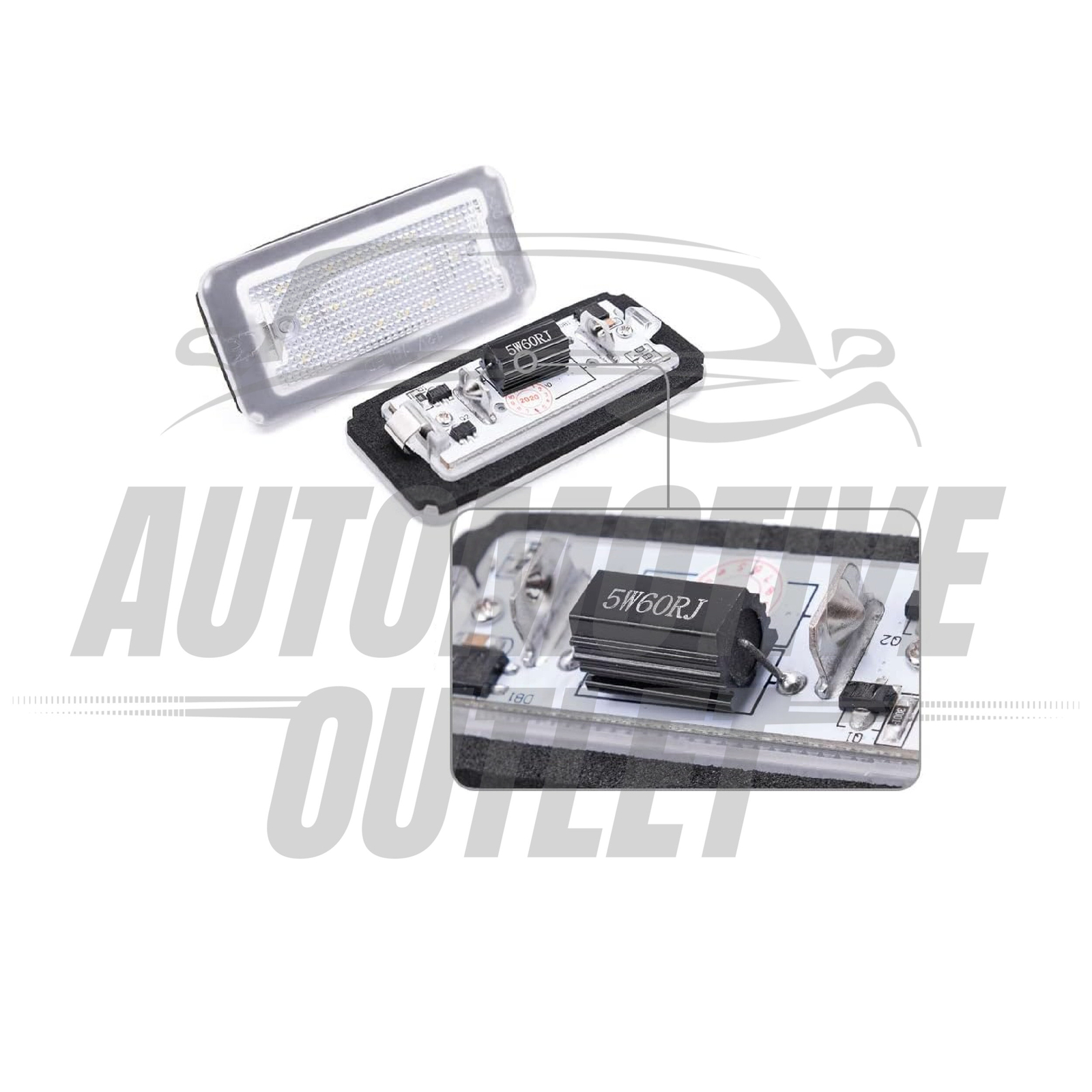 2X LED LICENSE NUMBER PLATE LIGHT FOR FIAT 500 500C ABARTH 500/595/695 2007+ 8