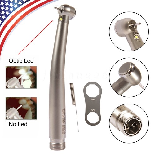 Pieza de mano LED turbina alta velocidad fibra óptica dental estilo NSK 2 Holes