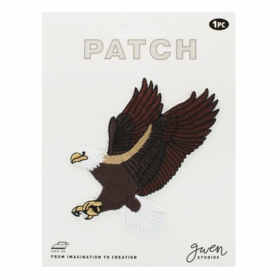 NEW American Bald Eagle Embroidered Easy Iron-On Patch 4.25'' x 2.8''