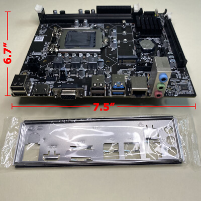 Motherboard Intel B75 LGA1155 DDR3 HDMI SSD M.2 Core i3 i5 i7 CPU MicroATX New