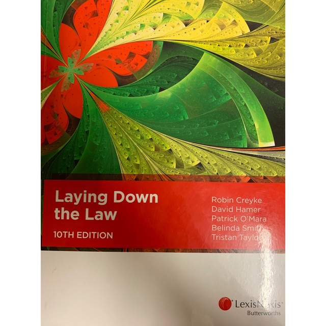 Laying Down The Law 10th Edition Usyd Foundations Of Law - 
