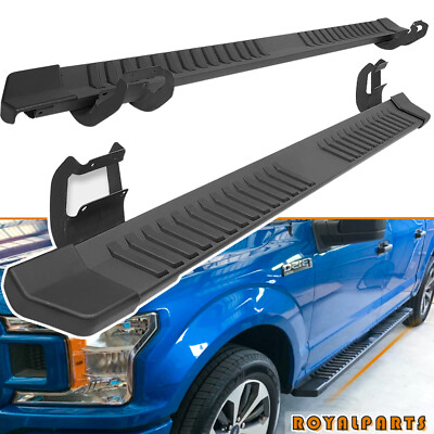 Running Boards Fits 2015-2024 Ford F150 Super Cab 6'' Side Step Nerf Bar Black