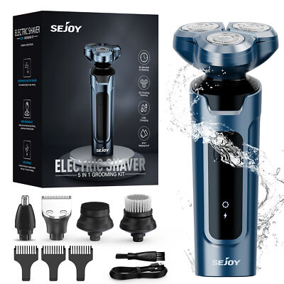 SEJOY Beard Trimmer Waterproof Electric Shaver Trimmer Wet Dry Cordless Trimmer