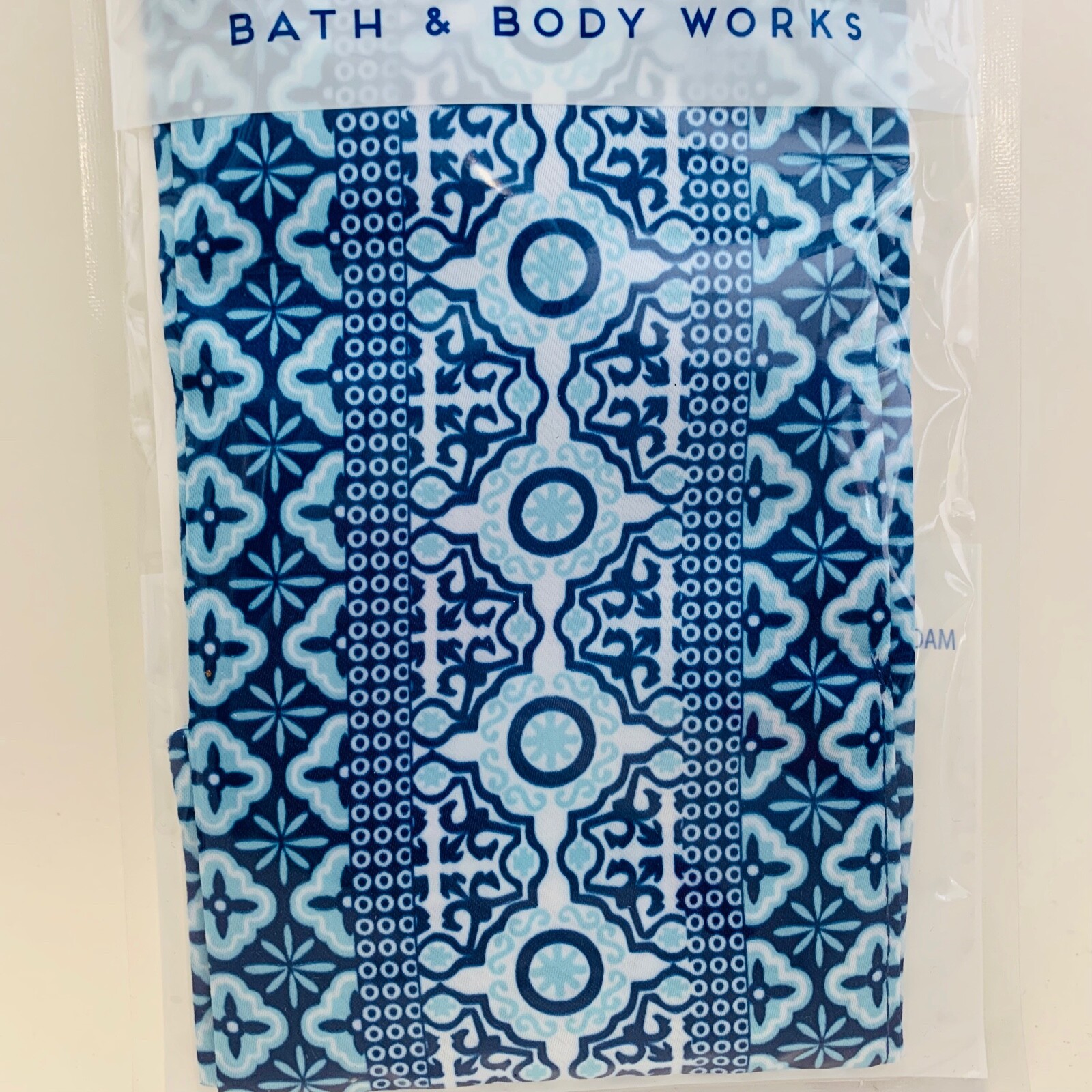 Bath /& Body Works Coastal Head Wrap Band Lightweight Blue Pattern Print One Size