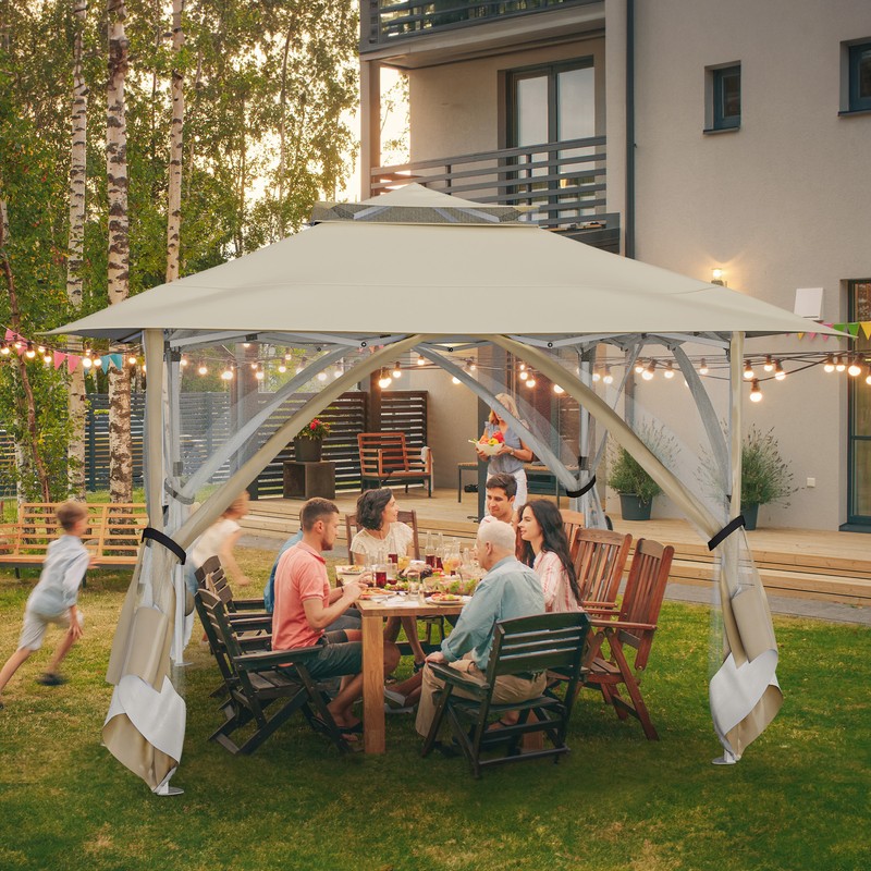 Party Wedding Tent Outdoor Shelter With Mesh Netting