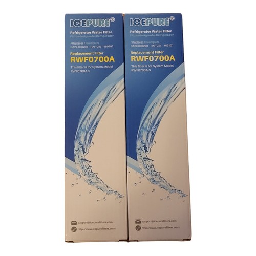 Lot of 2 IcePure RWF0700A Water Filters Samsung Kenmore 469101 Brand New Sealed