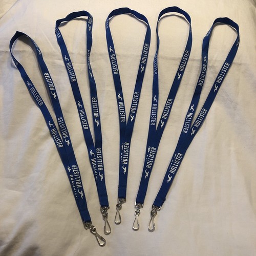 New 5 Hollister Jeans Promotional Neck Lanyard ID Badge Keychain Holder Vintage