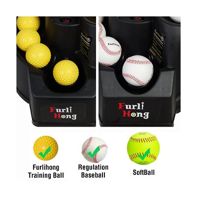 6902BHA Rechargeable Baseball/Softball Toss Machine with Extendable Ball Stac...
