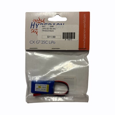 Hyperion Cx G3 25c Lipo 2s 180mAh 7.4v Hp25c01802a