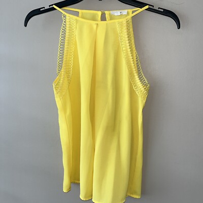 Mine Halter Top with Back keyhole neckline. Size S Polyester Embroidered Accents