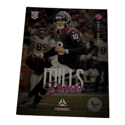 2021 Panini Chronicles Luminance Davis Mills Rookie Card 218 Houston Texans Pink