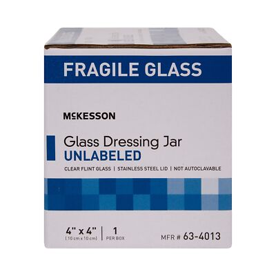 McKesson Sundry Jar 4 X 4 Inch Glass Reusable  6 Ct
