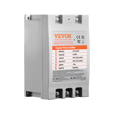 5HP Single 1 Phase to 3 Phase Converter Digital Phase Shifter 15A 220V