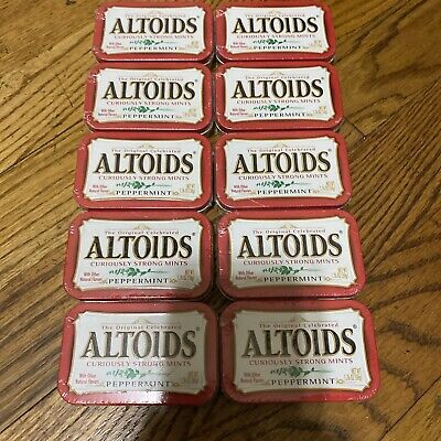 Lot 10 - Altoids Peppermint Flavor Mints 71 Count Each