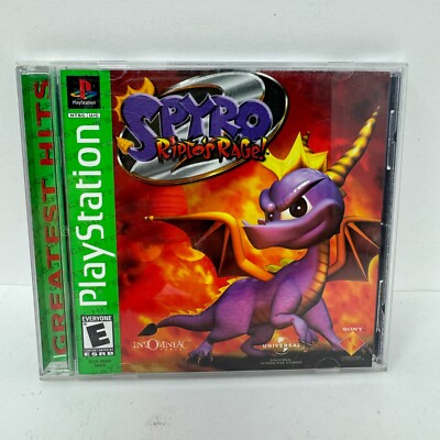 Spyro 2 Ripto's Rage PS1 PlayStation 1 Greatest Hits - Complete CIB Good Cond