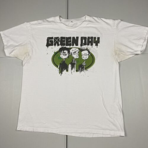 Vintage Green Day tour 2009 graphic band t shirt white XL Vintage Green Day tour 2009 graphic band t shirt white XL
