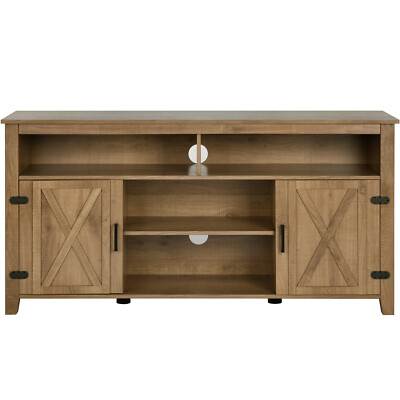 Farmhouse Coffee Bar Cabinet Sideboard Kitchen Buffet Cabinet with Barn Door