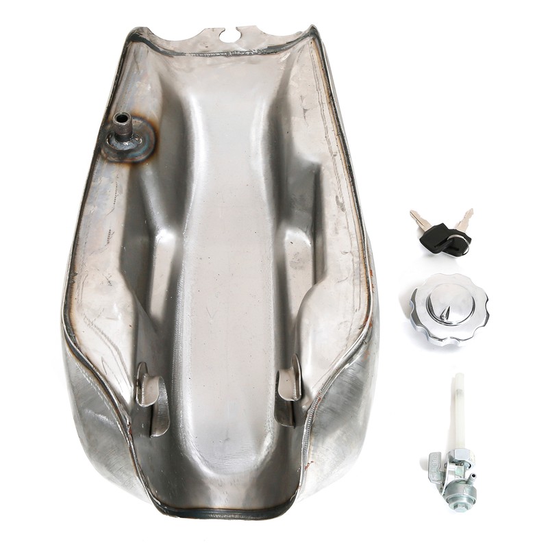 Unpainted 2.4gal. 2.4Gallon Custom Cafe Racer Gas Fuel Tank Fit for Honda Yamaha