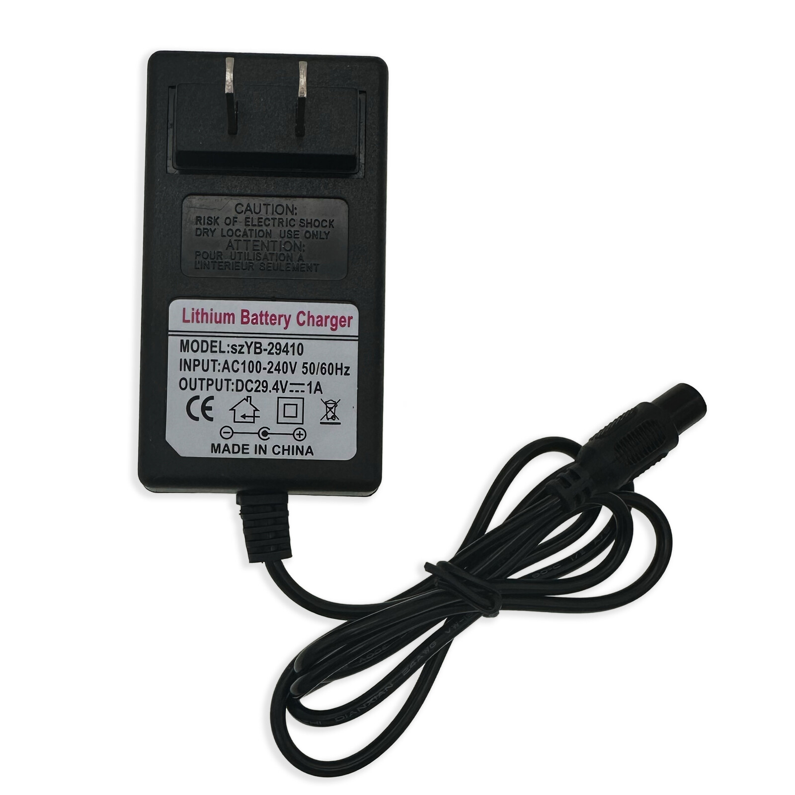 Hoverboard Charger 29.4V (Three Prong) Self Balance Scooter Charger Three Pin