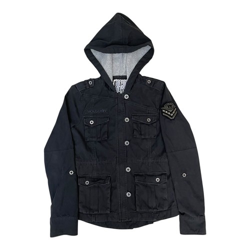 ジャケット・アウター 00s PPFM black wool military jacket Y2K PPFM military jacket 00S Y2K ARCHIVE MA-1 flight M polyester