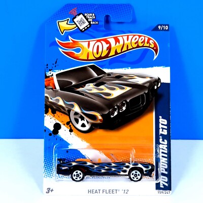 2012 Hot Wheels #159/247   '70 Pontiac GTO 9/10 Heat Fleet '12 White 5SP