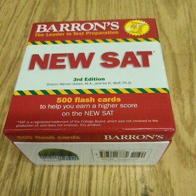 Barron's Test Prep Ser.: Barron's NEW SAT Flash Cards *Missing some cards*
