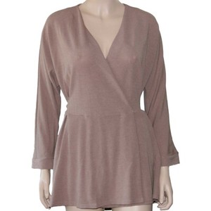 Women's V-neck Tunic Top long sleeve Blouse NWT front