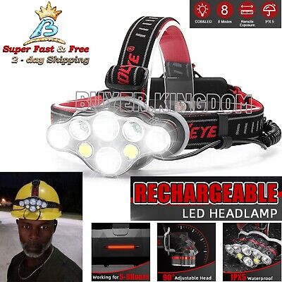 Linternas Recargables de Cabeza Lampara Frontal Multiuso Frente Luz Head Light