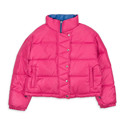 NWT CALLIPYGIAN REVERSIBLE PINK BLUE PUFFER COAT SIZE L $295