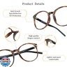 LifeArt Blue Light Blocking Glasses, Anti Eyestrain, Computer Reading Glasses, Gaming Glasses, TV Glasses for Women Men, Anti Glare (Tortoise, 4.00 Magnification)